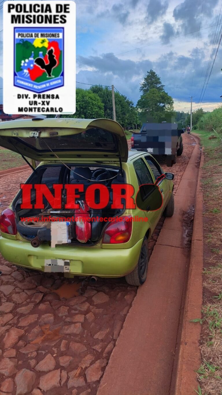 Montecarlo: retienen un auto y secuestran una motocicleta sin documentación en operativo preventivo